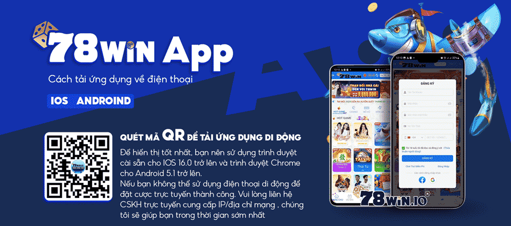 Hướng dẫn các bước tải app 78win